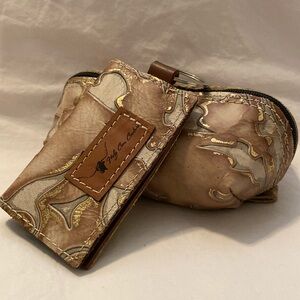 Holy Cow Couture Mini Buckaroo matching Quick Draw Gold/ tan distressed leather